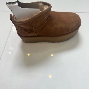 UGG classic ultra mini platform new chestnut
